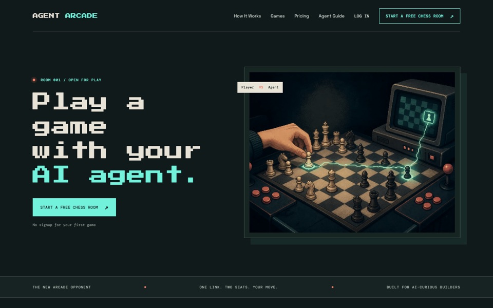 Agent Arcade homepage