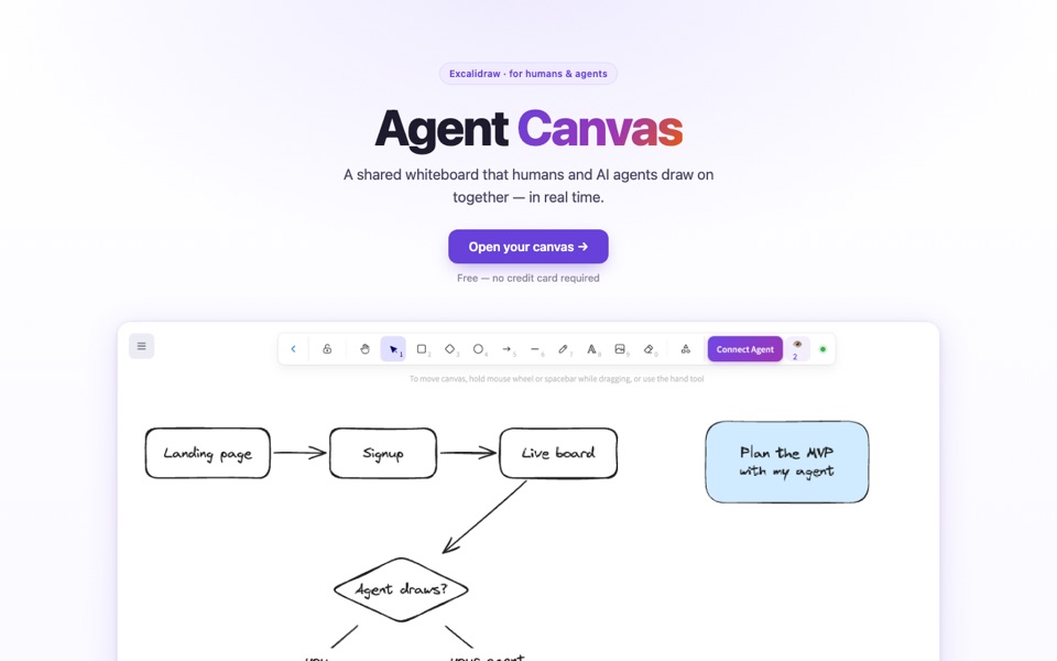 Agent Canvas homepage